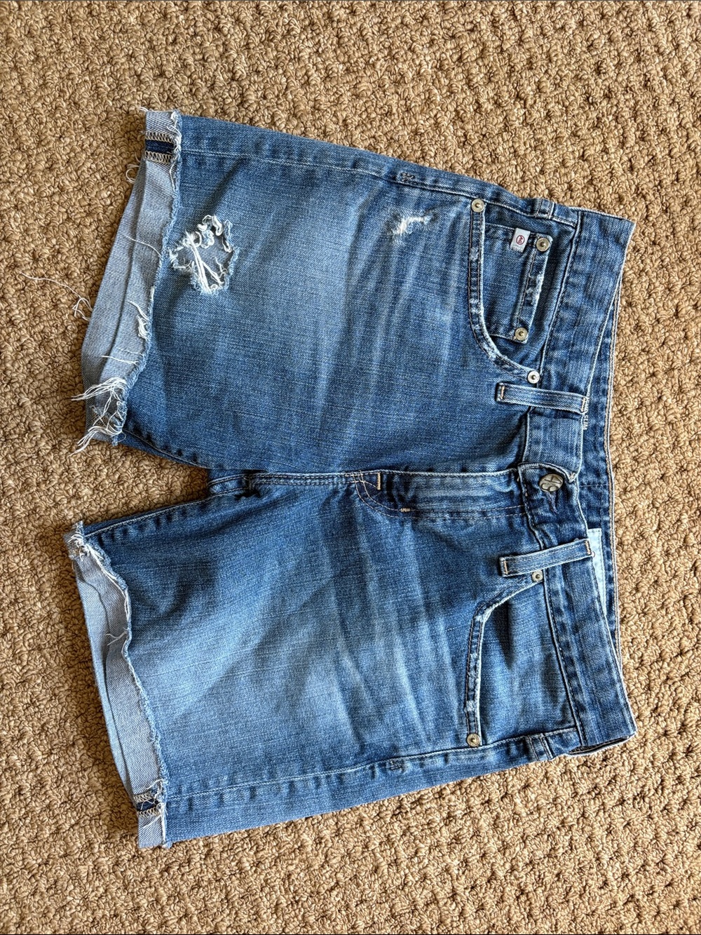 AG Blue Denim Distressed Women's Shorts size 27